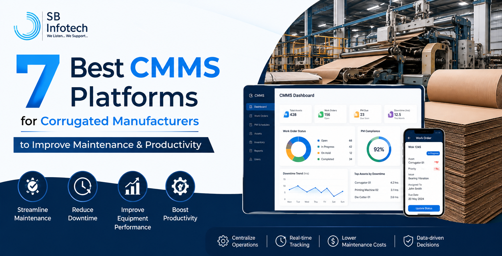 7 Best CMMS Platforms for Corrugated Manufacturers to Improve Maintenance & Productivity